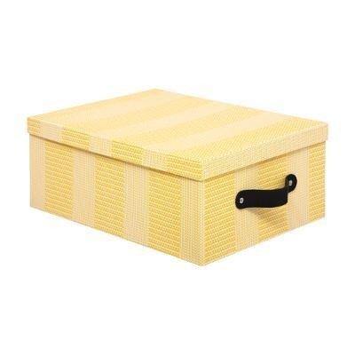 Pudełka kartonowe WAFFLE, 4 sztuki w komplecie, kolor żółty