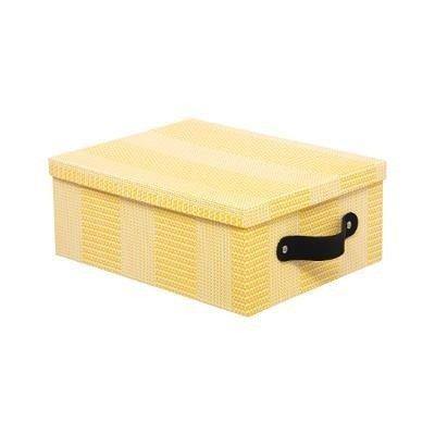 Pudełka kartonowe WAFFLE, 4 sztuki w komplecie, kolor żółty