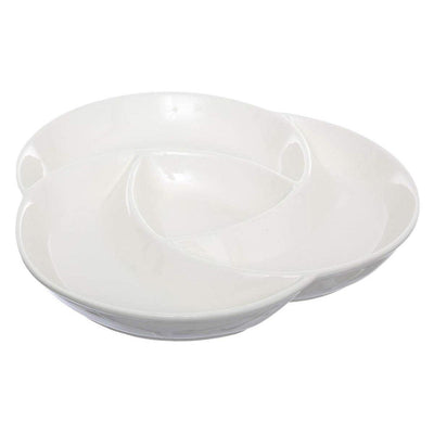 Zestaw do podawania przekąsek APERITIVE, ceramika, Ø 30 cm, kolor biały