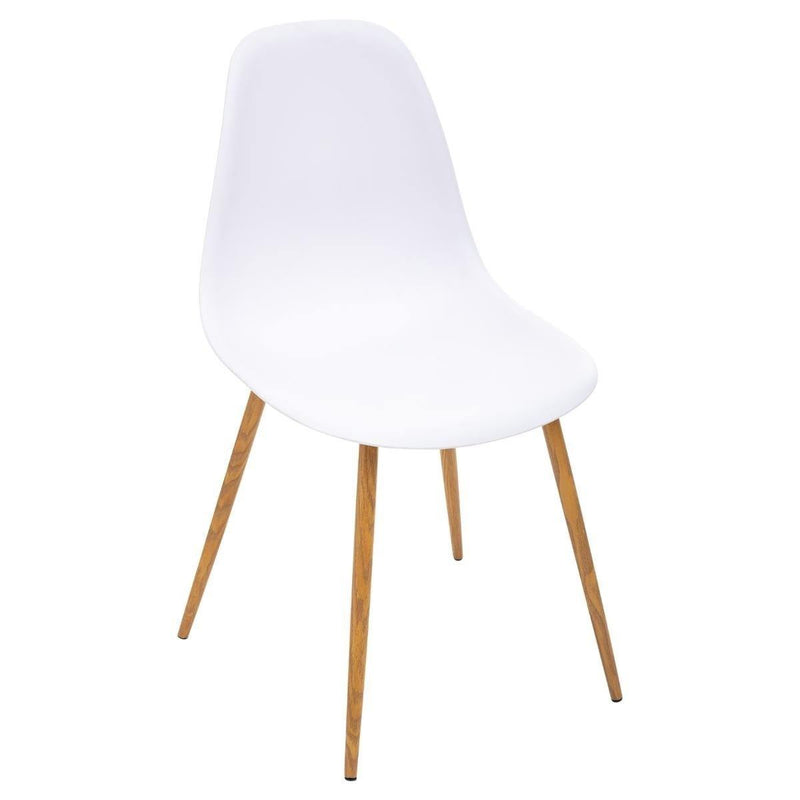 Krzesło loftowe do jadalni, styl skandynawski, kolor biały