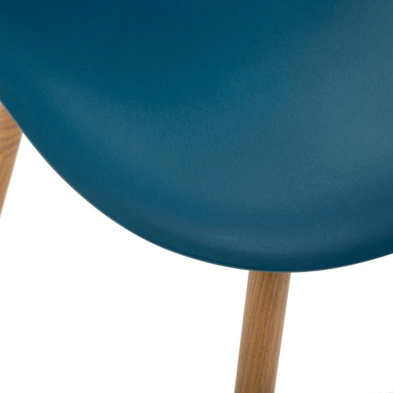 Krzesło loftowe do jadalni, styl skandynawski, kolor morski