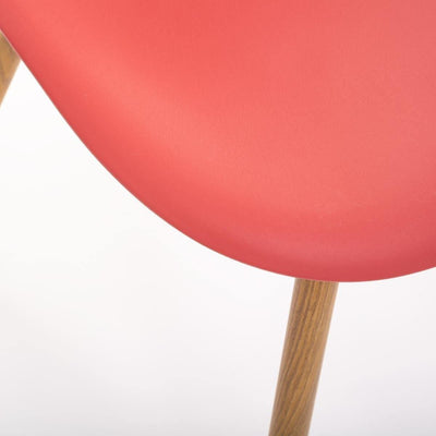 Krzesło loftowe do jadalni, styl skandynawski, kolor czerwony