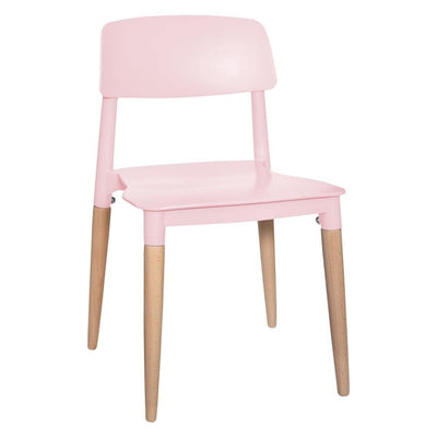 Krzesło do biurka dla dzieci, tworzywo sztuczne, kolor różowy