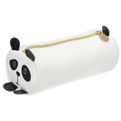 Piórnik dla dzieci, motyw pandy, 18x7 cm,kolor biały