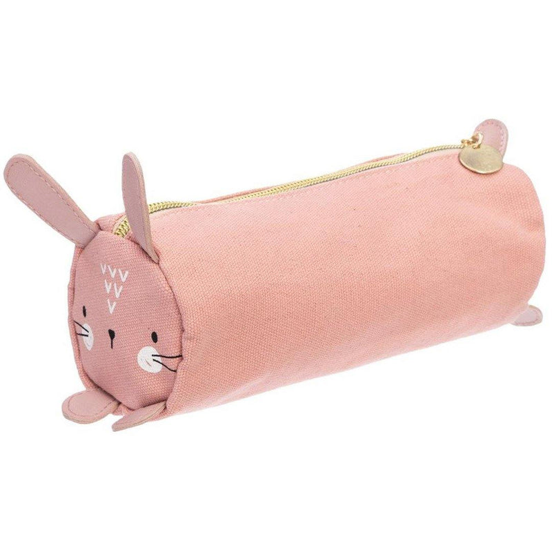 Piórnik dla dzieci, motyw króliczka, 18x7 cm,kolor różowy