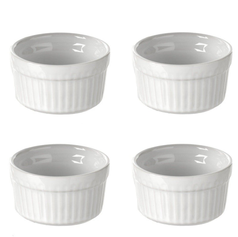 Kokilki ceramiczne do zapiekania, 4 sztuki, Ø 7 cm, kolor biały