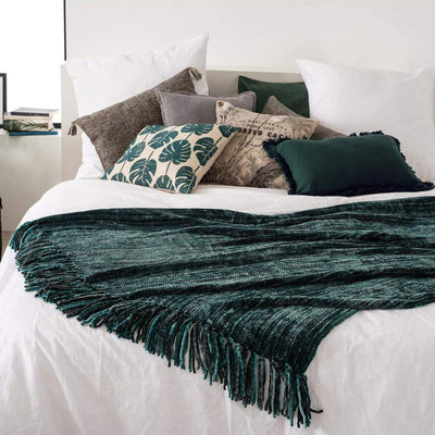 Narzuta na łóżko CHENILLE, 130x180 cm, kolor zielony