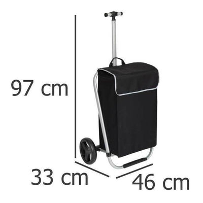 Wózek na zakupy GENIO, torba na kółkach, 46x33x97 cm