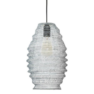 Lampa wisząca ALI SILVER, nowoczesna, 36 cm, kolor srebrny