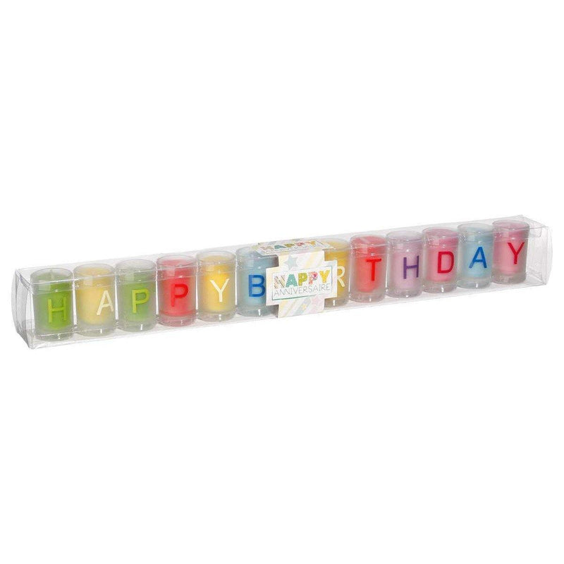 Świeczki urodzinowe HAPPY BIRTHDAY, komplet 13 sztuk