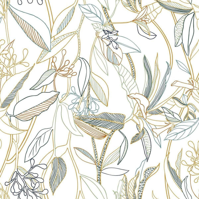 Komplet pościeli bawełnianej FEUILLE, motyw kwiatowy, 240 x 220 cm