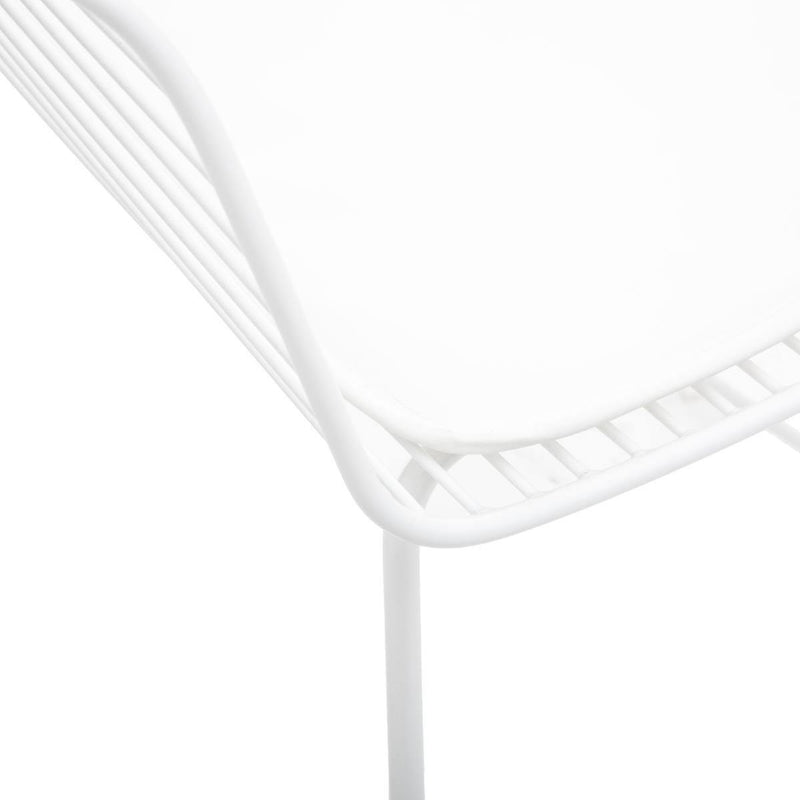 Krzesło ALBY, metalowe, kolor biały