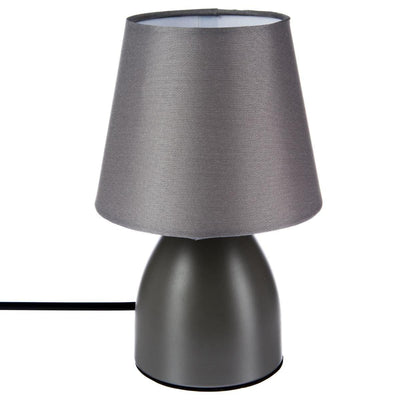 Lampka stołowa CHEVET, metalowa, 19 cm, kolor szary