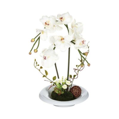 Sztuczna roślina ORCHIDEA, kolor biały, 46 cm