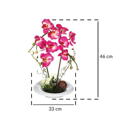 Sztuczna roślina ORCHIDEA, kolor różowy, 46 cm