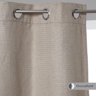 Zasłona gotowa ma przelotkach NATTE, 140 x 260 cm, kolor beżowy