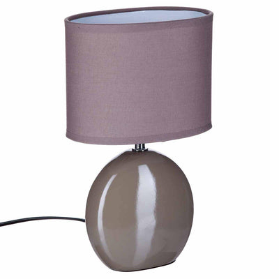 Lampa stołowa OVAL TAUPE, ceramiczna, 31 cm