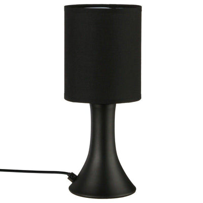 Lampa stołowa TOUCH z czarnym abażurem, 28 cm, czarna podstawa