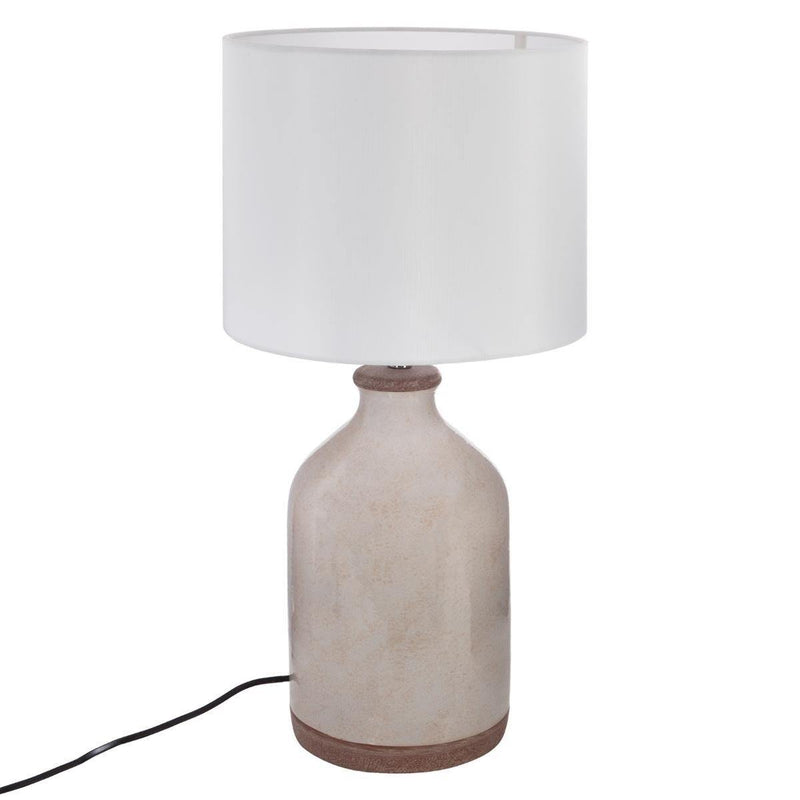Lampa stołowa LISSE, podstawa biała z terakoty, 60 cm