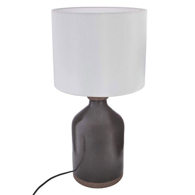 Lampa stołowa LISSE, podstawa szara z terakoty, 60 cm