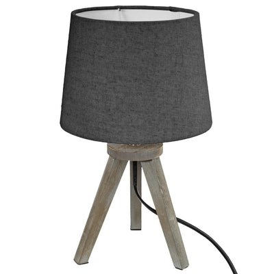 Lampa stołowa MINI GRIS, drewniane nóżki, 30 cm