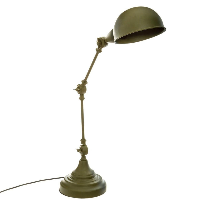 Lampka na biurko KAKI BASALT, metalowa, kolor khaki