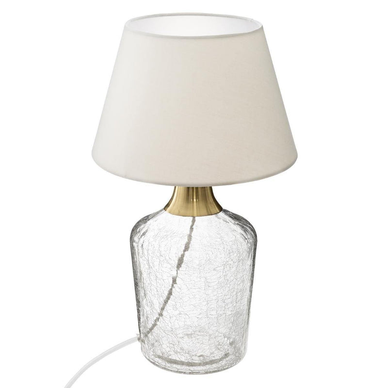 Lampa stołowa SILA, szklana, 39 cm, kolor biały