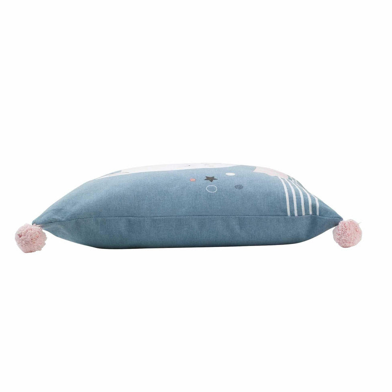 Poduszka dla dzieci MIMI CHAT, 40 x 40 cm, kolor niebieski