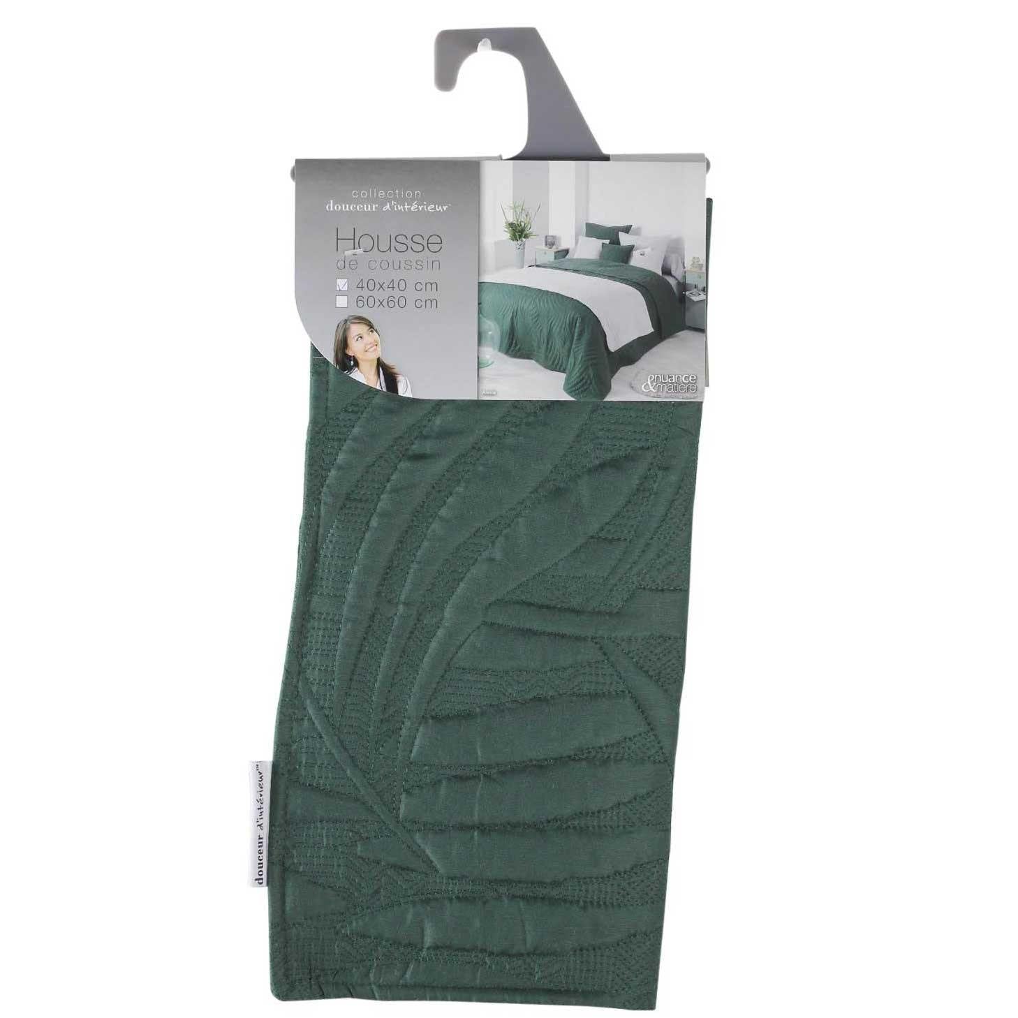 Poszewka na poduszkę ALESIA zielona, 40 x 40 cm