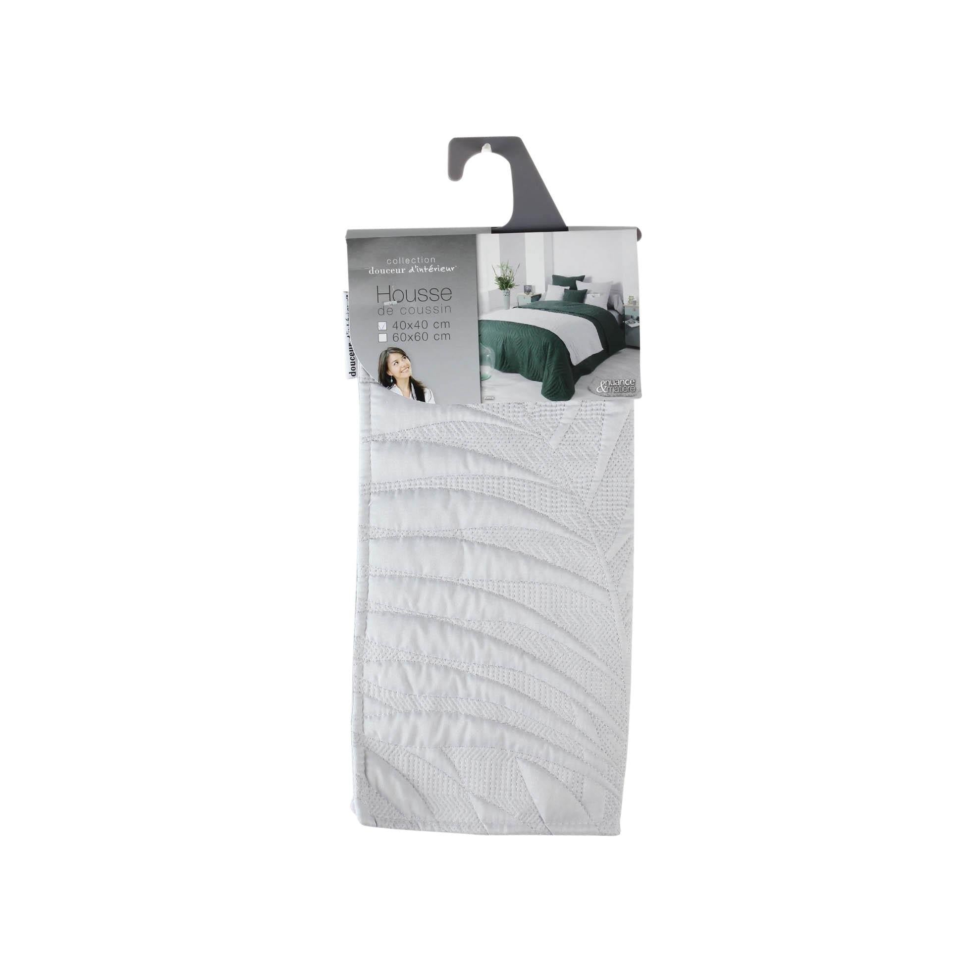 Poszewka na poduszkę ALESIA szara, 40 x 40 cm