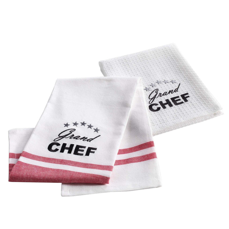 Ręczniki kuchenne 2 sztuki CHEF, 50 x 70 cm, białe