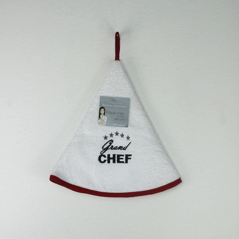 Ręcznik kuchenny okrągły CHEF ETOILE, Ø 60 cm, kolor biały