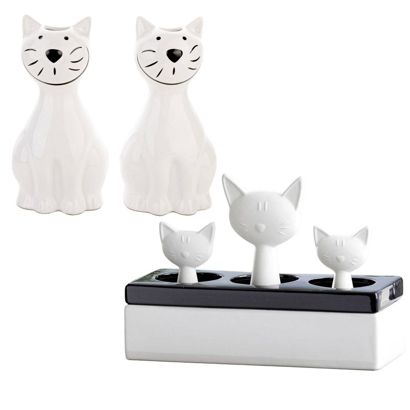 Zestaw ceramicznych nawilżaczy powietrza z motywem kota