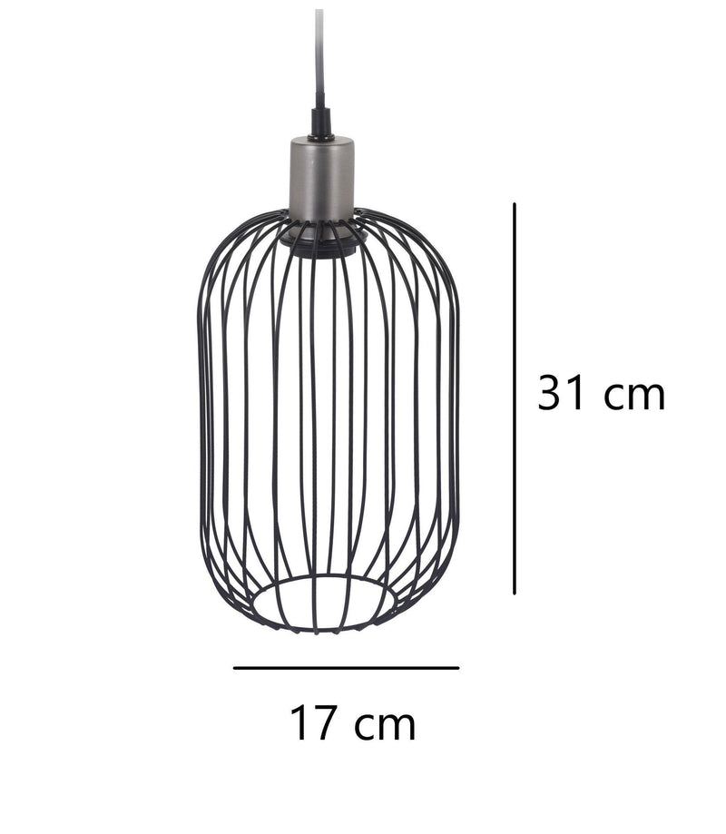 Lampa wisząca LOFT, 31 cm, czarna