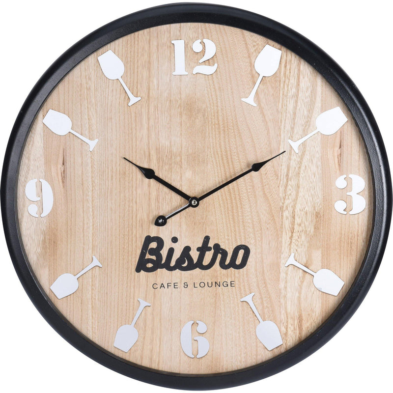 Zegar ścienny BISTRO, 60 cm, drewniany