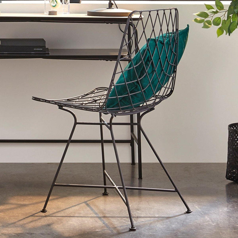 Krzesło metalowe czarne ARCHI, 86 cm