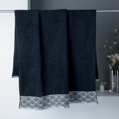 Ręcznik kąpielowy GOLDY, 90 x 150 cm, czarny