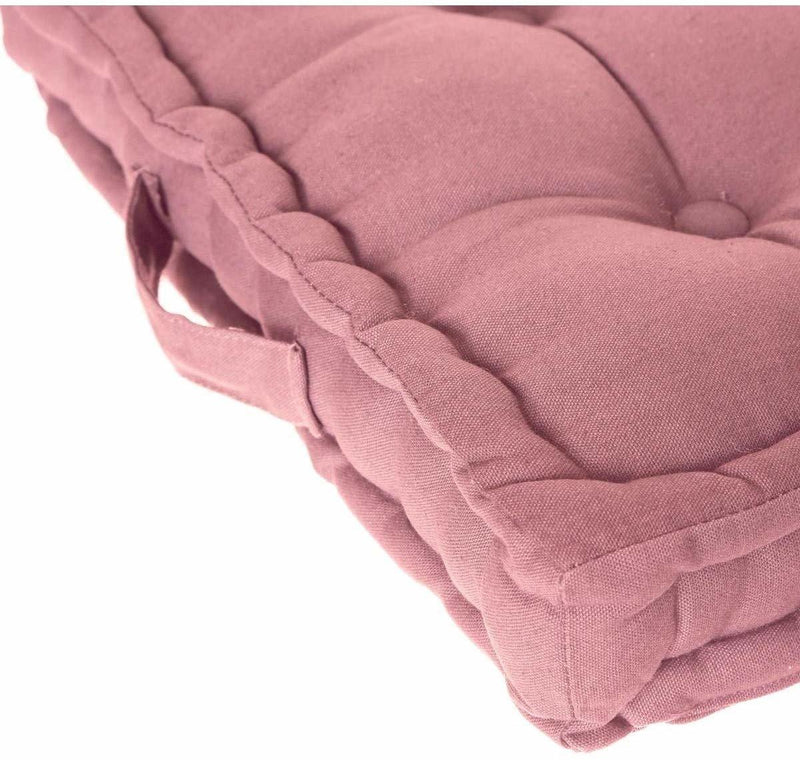 Poduszka do siedzenia na podłodze, 40x40x8 cm, kolor różowy