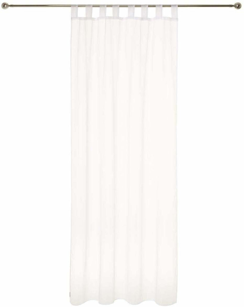 Firanka na szelkach biała 140 x 240 cm, kolor biały