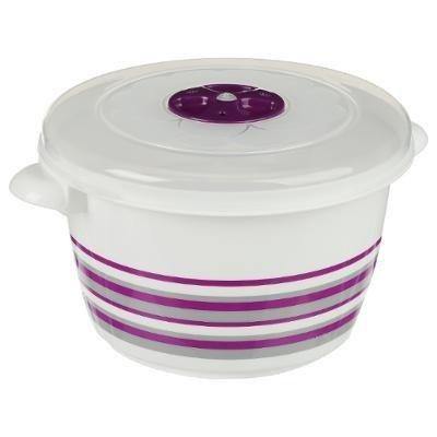 Pojemnik na żywność do mikrofalówki 1,5 L, okrągły, kolor fioletowy
