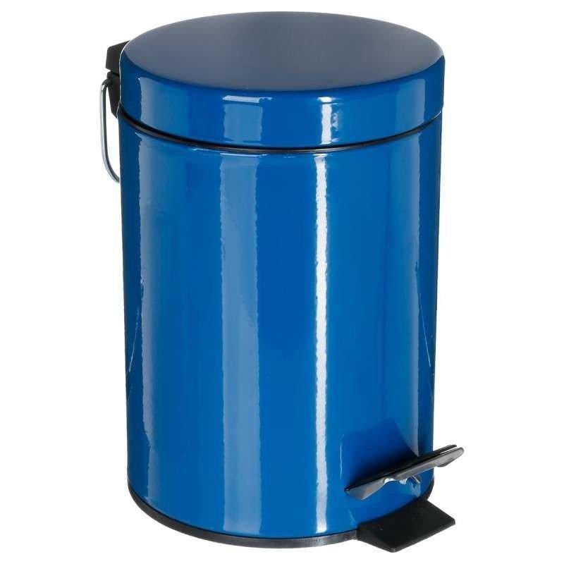 Kosz łazienkowy na śmieci 3 L, metalowy, kolor niebieski