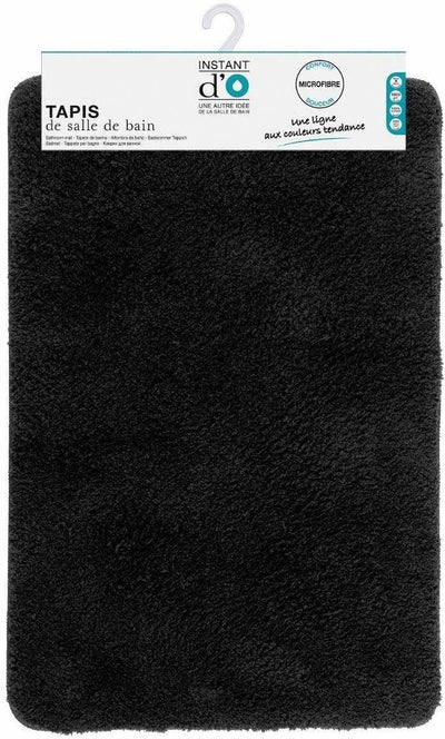 Dywanik łazienkowy TAPIS, 60x90 cm, mikrofibra, kolor czarny