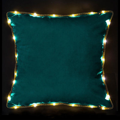 Poduszka aksamitna z podświetleniem LED, 40 40 cm