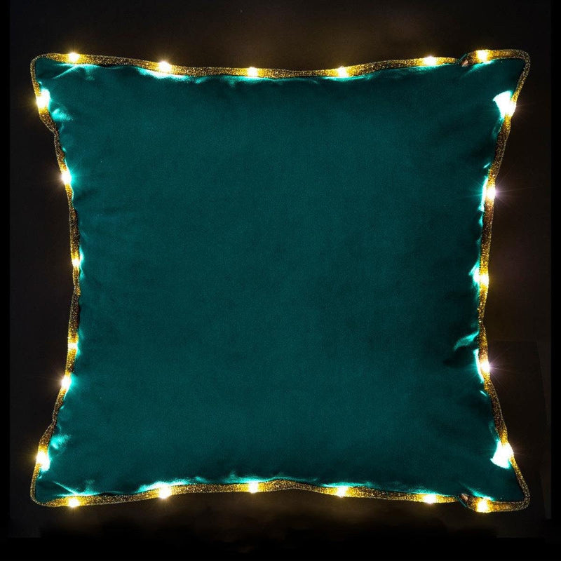 Poduszka aksamitna z podświetleniem LED, 40 40 cm