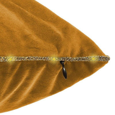 Poduszka aksamitna z podświetleniem LED, 40 40 cm, kolor żółty