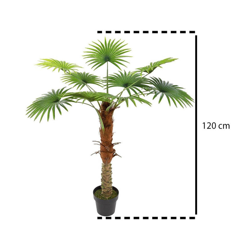 Sztuczna roślina w doniczce wysoka -  palma dekoracyjna w donicy, 120 cm