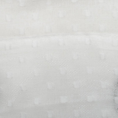 Firana na przelotkach w kropki CARRE, 140 x 240 cm, kolor biały