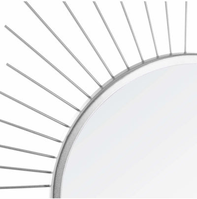 Dekoracyjne lustro ścienne SUN, Ø 60 cm, kolor biały