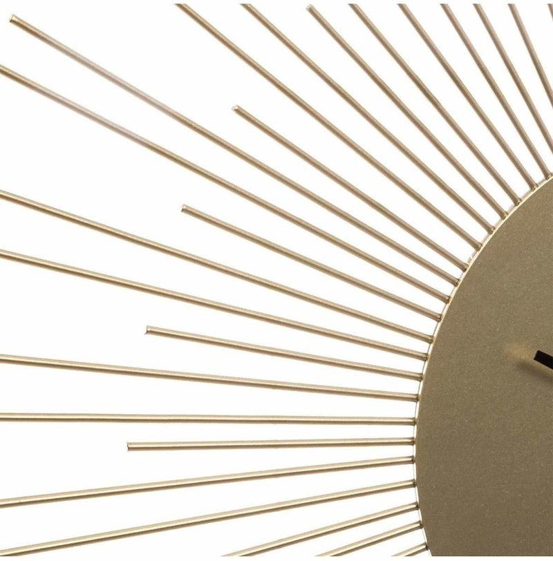 Zegar ścienny z motywem promieni SOLEIL, Ø 67 cm, kolor złoty