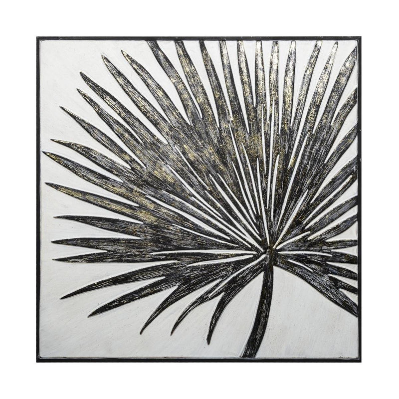 Dekoracja ścienna DECO z motywem liścia palmy, 63 x 63 cm